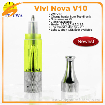 Newest Tank Clearomizer Vivi Nova V10, 2.0ml 500 Puffs Vision Vivi Nova